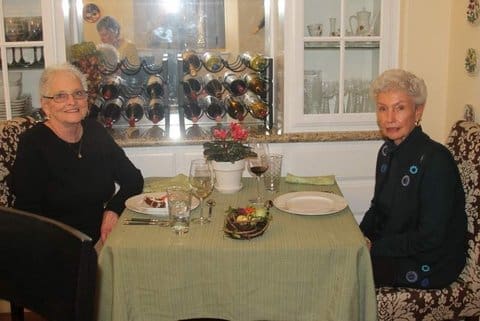 Outstanding hostesses- Marcia Liekkio and Jan Griffin