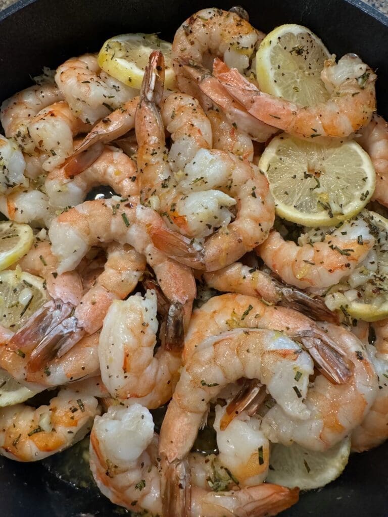 Herb and garlic shrimp