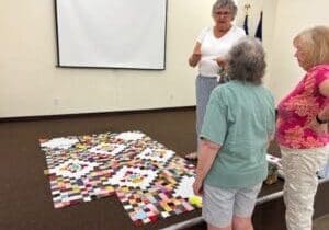 This is a quilt Rosenelle started and she is hoping to finish it soon.