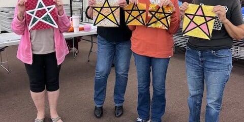The finished star blocks